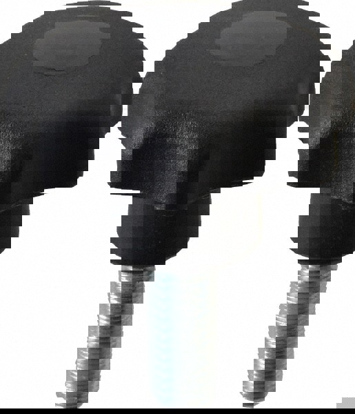 Lobed Knob: 40 mm Head Dia, 7 Points, Thermoplastic Elastomer